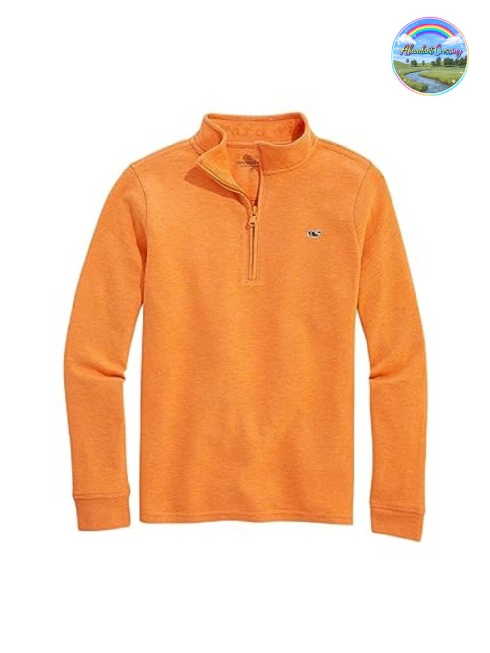Boys Quarter Zip Pullover Sweatshirt Cotton Blend Embroidered Whale
